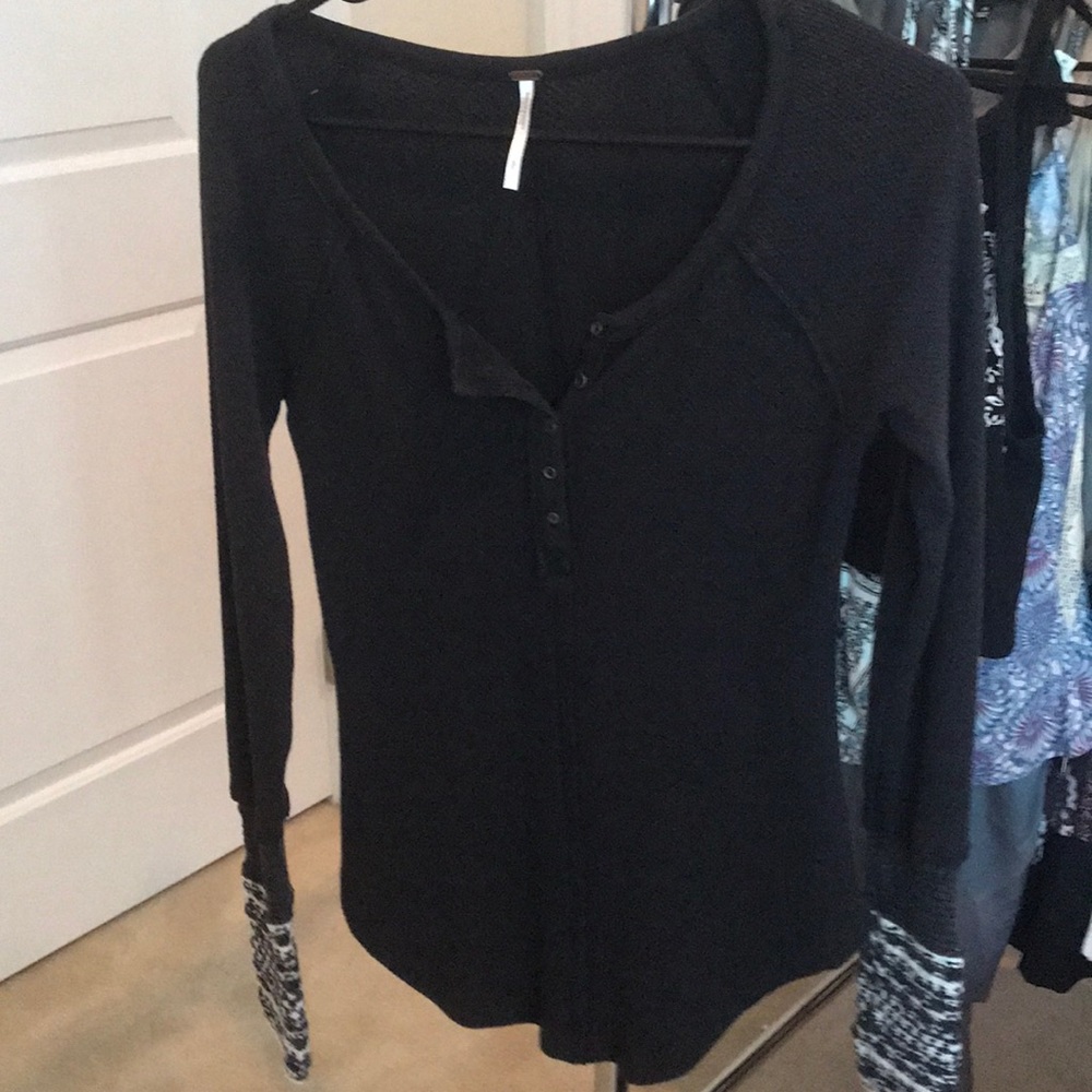 Free People Long Sleeve Button-Up Top